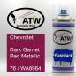 Preview: Chevrolet, Dark Garnet Red Metallic, 76 / WA8984: 400ml Sprühdose, von ATW Autoteile West.